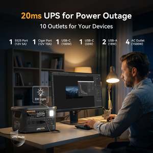 Generatore Solare Portatile Pecron F1000LFP 1004Wh LiFePO4 con Uscita 1500W per Emergenze Esterne - Disponibile negli USA - Product Image 3