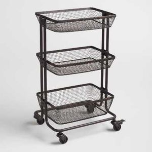 Panier de rangement rectangulaire en fil métallique moderne avec poignée, multi-usages, pour un rangement soigné, de la marque Linea Exports Inc. - Product Image 3