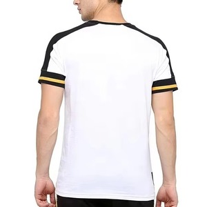 <b>Men's</b> Customized Material Striped T-Shirt Short Sleeve O-Neck Casual Breathable Knitted Regular Fit Oversized Digital Printed - Product Image 2