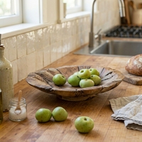 Nieuwe moderne minimalistische groothandel rustieke massief teakhouten wortelgesneden fruitschaal decoratieve centerpiece tafelschaal huisdecoratie artikelen