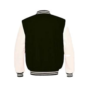 Nueva Chaqueta Varsity de Béisbol Vintage para Hombre, con Parche de Chenilla Personalizado OEM, Bordado y Mangas de Cuero - Product Image 4