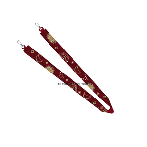 Sangles de sac à main pour femme, personnalisées, brodées, ornées de perles de verre, noires et dorées, Nouvelle Arrivée, Éclat Étincelant, Jour de Match - Product Image 3