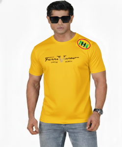 Camiseta Casual de Algodón Puro Tejida Estampada de Manga Corta con Cuello Redondo Verde para Hombre con Estampado Geométrico Hecha en Bangladesh - Product Image 2