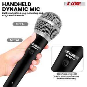 Microfono Dinamico Professionale XLR con Cavo per Karaoke, Palco e Studio - Product Image 6