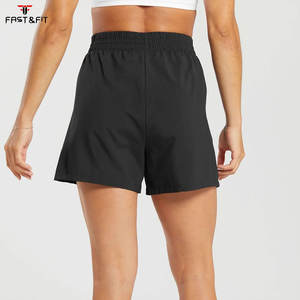Shorts de sport pour femme de haute qualité, respirants, 100% coton, taille élastique, poches latérales, anti-exposition, pour le cyclisme et l'entraînement - Product Image 2