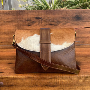 กระเป๋าสะพายข้างหนังวัวธรรมชาติทำจากหนังวัวแบบตะวันตกกระเป๋าถือสำหรับผู้หญิงมีสไตล์อเนกประสงค์ขายดี - Product Image 3