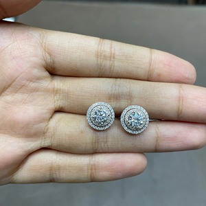 Pendientes Colgantes de Plata de Ley con Moissanita de 1.78 Quilates, Chapados en Oro de 18K, Corte Esmeralda, Forma Mixta, Certificados por IGI, Lujosos para Mujer - Product Image 2