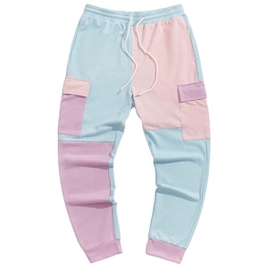 Pantalon de survêtement skinny personnalisé pour hommes avec rayure à cordon de serrage en polyester pantalon de survêtement en polaire à la mode empilé - Product Image 1