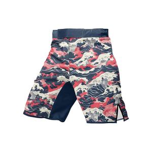 Shorts de combat MMA imprimés par sublimation pour hommes, tissu polyester 100%, design personnalisé, avec fentes, vente en gros - Product Image 3