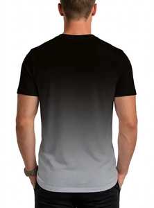เสื้อยืดคอกลมแขนสั้นผู้ชาย สีดำเทาไล่เฉด  โลโก้ด้านหน้า  ผ้าถัก  สไตล์ลำลอง - Product Image 2