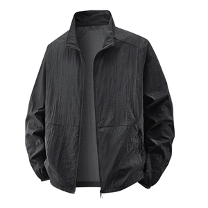 Best Selling Men's Casual Stand-Up Collar <b>Light</b> Loose Windbreaker Top Trendy Sports Accessory Solid-Color Windproof <b>Jacket</b> - Product Image 1
