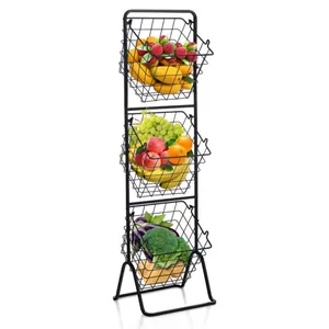 Panier en fil métallique de luxe pour la décoration hôtelière haut de gamme, panier en métal fait main pour des besoins de rangement décoratifs élégants, fabrication artisanale de luxe - Product Image 1