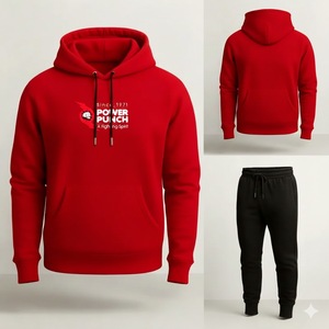 Conjunto Deportivo Casual de 2 Piezas para Hombre, de Alta Calidad, en Felpa de Algodón para Invierno, con Pantalones y Sudadera Personalizados - Product Image 6