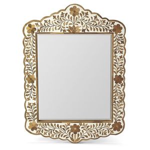 Elegante marco de espejo de resina con incrustaciones de hueso que realza los espacios habitables con artesanía tradicional y elegancia contemporánea. - Product Image 4