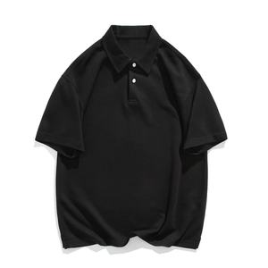 Polo de Algodón de Color Sólido para Hombre, Talla Grande, Manga Corta, Estilo Oxford Informal, Blanco, Azul Marino, Beige, Negro - Product Image 3