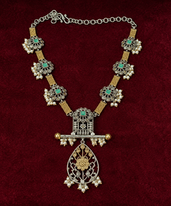 Trusted Supplier Oxidized Antique Classic Solid Flower <b>Necklace</b> Earrings Set Luxury Wedding Natural Women Gift Direct Factory - Product Image 1