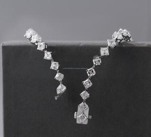 Asscher Cut Lab Grown Diamond <b>Bracelet</b> in 14K White Gold, Elegant Luxury Tennis <b>Bracelet</b> for Women, Bridal Anniversary Gift - Product Image 2
