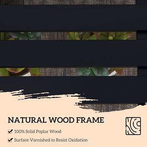 Panca da Giardino Tranquility 43.25'' in Legno Nero per Uso Esterno su Patio - Product Image 4