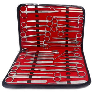 Kit de 36 Piezas de Instrumentos Quirúrgicos Veterinarios, Juego Completo Todo en Uno, Tijeras, Pinzas, Portaagujas, Mango de Bisturí, para Animales - Product Image 1