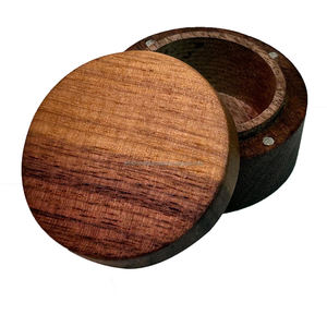 Best Selling Round Acacia Wooden Ring Storage Box Custom Size and Shape for <b>Jewellery</b> Organisation - Product Image 2