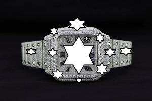 Montre en argent sertie de pierres, chiffres romains, carrée, mécanique, pour homme, style hip-hop, luxe, moissanite - Product Image 6