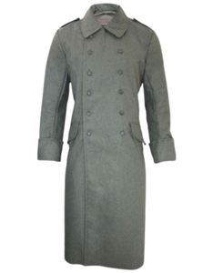 Manteau long en laine pour homme, coupe ajustée, double boutonnage, reproduction du manteau allemand M40 de la Seconde Guerre mondiale - Product Image 3