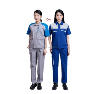 Mejora tu Estilo Laboral con una Moderna Camisa de Trabajo Unisex de Manga Corta con Múltiples Bolsillos Funcionales - Product Image 5