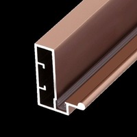 Profilé de cadre de volet en aluminium or rose pour projets résidentiels et commerciaux, disponible à la vente par un exportateur indien