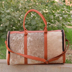 Sac de sport et de voyage en cuir véritable de haute qualité avec poils, multi-poches, léger, grande capacité, tendance LHODB-0036 - Product Image 1