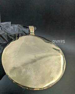 Colgante de tres calaveras sabias de Plata de ley 925 bañado en oro con Moissanita helada, medallón con la inscripción 'Oír, Hablar, No Ver Mal', Dvars Diamond Luxury - Product Image 6