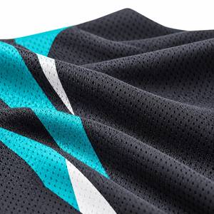 T-shirt à manches courtes vert pour homme avec rayures diagonales, coupe classique, col rond, tricoté en polyester, style décontracté et sportif - Product Image 4