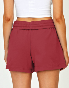 Shorts de détente en polaire pour femmes, doux et chauds, à taille élastique, décontractés, avec poches, pour la maison, la gym, la marche, le quotidien, l'automne - Product Image 5