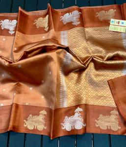 Sarees de Seda Brocada Premium con Ricos Diseños Tejidos, Prendas Tradicionales Elegantes para Exportación al por Mayor y Suministro para Boutiques - Product Image 4