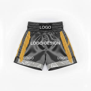 Pantalones Cortos de Muay Thai de Alta Calidad, Ropa de Kickboxing de Grado Profesional, Tela de Poliéster Satinado Resistente, Pantalones Cortos de Muay Thai - Product Image 4