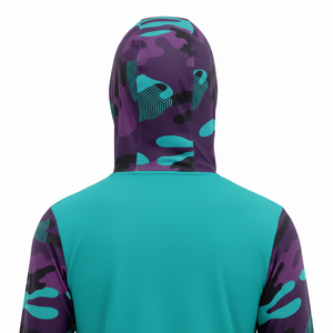 Sudadera con Capucha de Pesca de Alto Rendimiento, Sublimada, Transpirable, de Secado Rápido, 100% Poliéster, UPF 50, para Adultos - Product Image 3