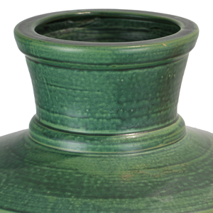 Traditional Floor <b>Vase</b> <b>Ceramic</b> <b>Vases</b> Bell Shape Big Imitative-antique <b>Ceramic</b> <b>Vase</b> with Brown Chrysanthemum Patterns Blue Glaze - Product Image 2