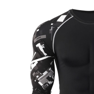 OEM ODM Rash Guard Men Sublimation Printed Spandex <b>Bjj</b> Rash Guard Gym Surfing Diving <b>Rashguard</b> Compression Shirts Rash guard - Product Image 6