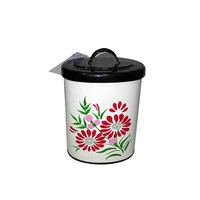 Pot de rangement en métal élégant et personnalisé avec couvercle assorti pour un rangement moderne de la cuisine