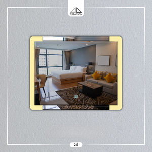 Elegante espejo LED rectangular de acrílico que combina utilidad práctica con arte decorativo, perfecto para un espacio de vida. - Product Image 4