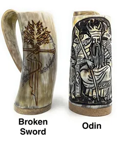 Alta calidad vikingo Deco cerveza Stein grabado a mano tallado náutico jarra amantes de los animales regalo de Navidad artesanías naturales - Product Image 2