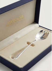 Service à salade en acier inoxydable argenté, poli miroir, avec poignées plates simples, pour restaurants, hôtels et complexes hôteliers - Product Image 3