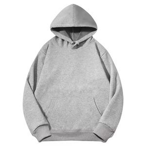 Hoodie zippé épais et surdimensionné en coton 100% lourd, couleur unie, épaules tombantes, col ras du cou en tissu éponge, unisexe, brodé personnalisé - Product Image 2