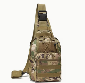 Bolso de Hombro Táctico de Camuflaje, Nylon, Correa Ajustable, Múltiples Compartimentos, Cierre de Cremallera, Unisex, Mochila Utilitaria para Exteriores - Product Image 1