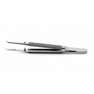 Pinzas de Gancho con Mango Redondo, Longitud Total 5-7/8 pulgadas (15 cm) 4-3/4 pulgadas (12 cm), Instrumento Quirúrgico para Microcirugía ZETOMEDPRO - Product Image 1