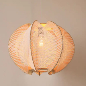 Restaurant Rotating Shape Rope Chandelier Weave Natural Pendant Shade - Product Image 4