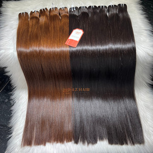 Raw Cuticle Aligned Virgin Human <b>Hair</b> Bone Straight Black Brown Double Drawn Top Grade Vietnamese Raw <b>Hair</b> Bundles Vendors - Product Image 1