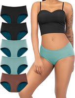 Ropa Interior Femenina para Uso Diario, Absorbente, Equilibrio de Humedad, Transpirable, Elástica, Cobertura Media, Protección contra Olores, Tejido de Punto
