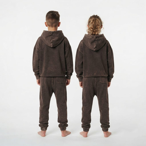 Conjunto Deportivo de Primera Calidad con Lavado Ácido, Sudadera con Capucha Unisex, Pantalones Deportivos Holgados, Ropa Urbana - Product Image 2