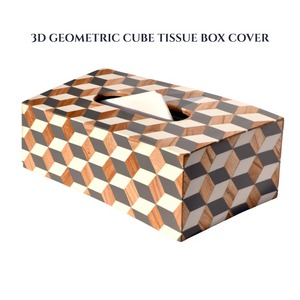 Boîte à mouchoirs en résine artisanale de luxe, design personnalisé, couvercle durable pour mouchoirs, pour la maison, le bureau, les fêtes - Product Image 1