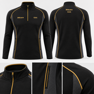 Chaqueta Deportiva Wilcare con Media Cremallera, Color Azul Marino con Detalles en Azul Claro, Transpirable, para Deportes de Equipo - Product Image 5